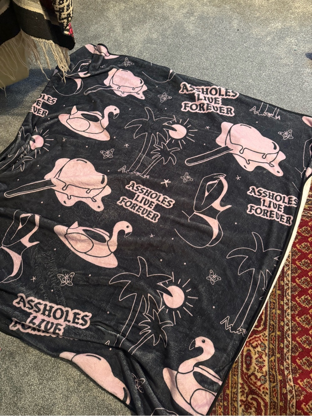 Assholes live forever Linda Finegold blanket